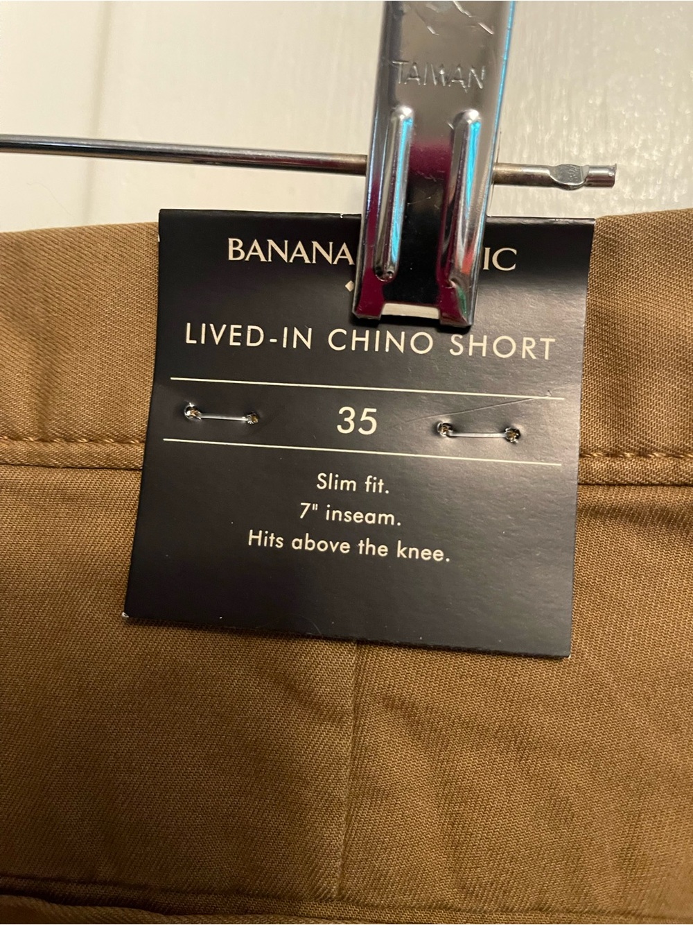 NWT Men’s Banana Republic Lived-In Chino Short — Tan